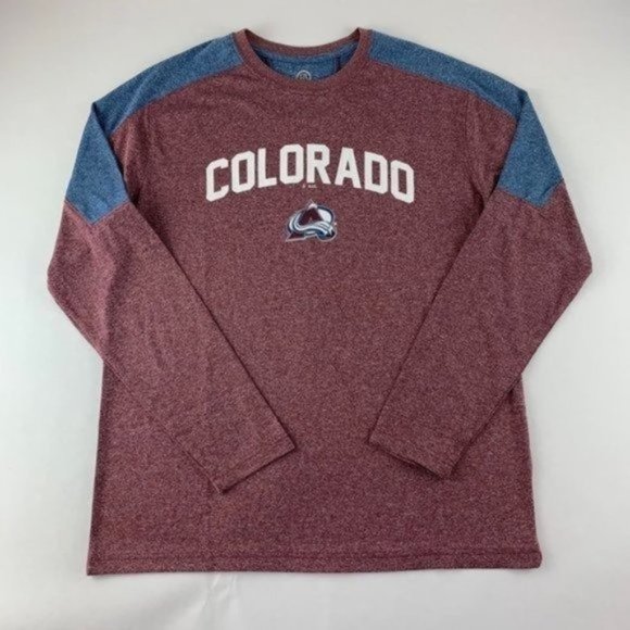 NHL Other - Colorado Avalanche NHL Maroon Blue Long Sleeve Athletic Shirt